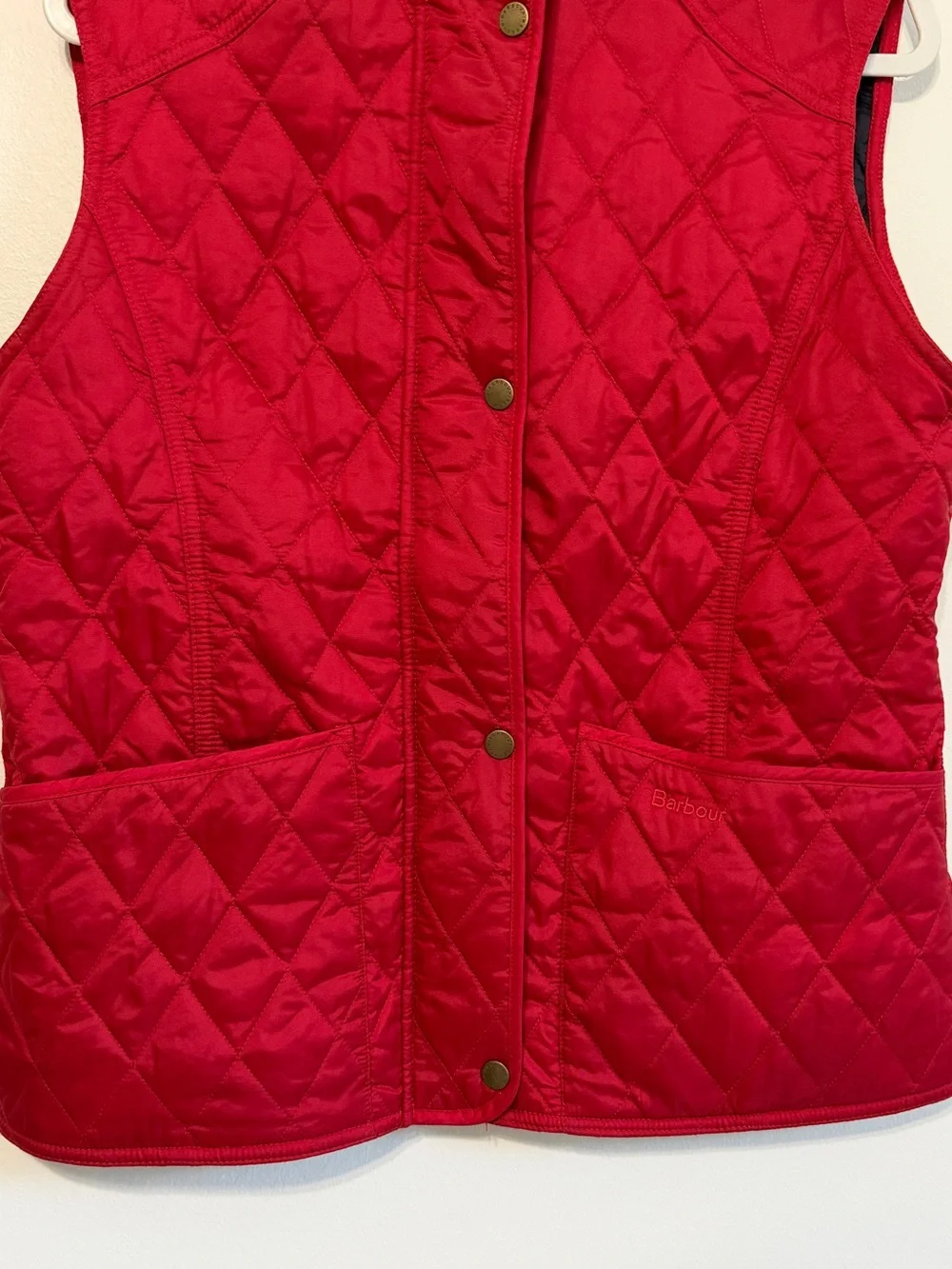 Barbour Women’s Quilted Vest Size 10 Red Fall winter